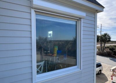 White Hurricane Shutter rolled up into the hood