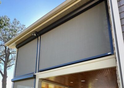 Hurricane Screens in black and tan on a home in Wilmington NC